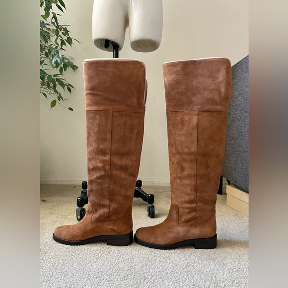 J.Crew Over the Knee Suede Riding Boots Rich Walnut STYLE #BA770
UPPER:LEATHER - Picture 3 of 9